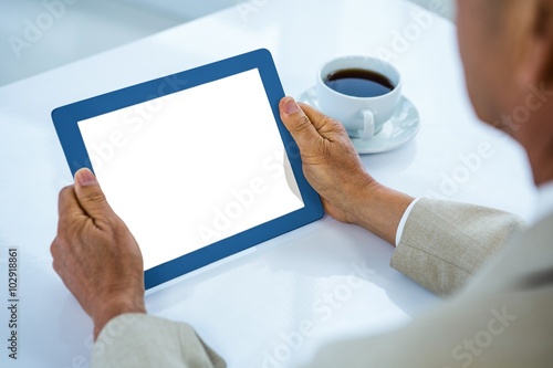 businessman using tablet 