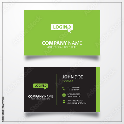 Login with mouse icon. Busi...