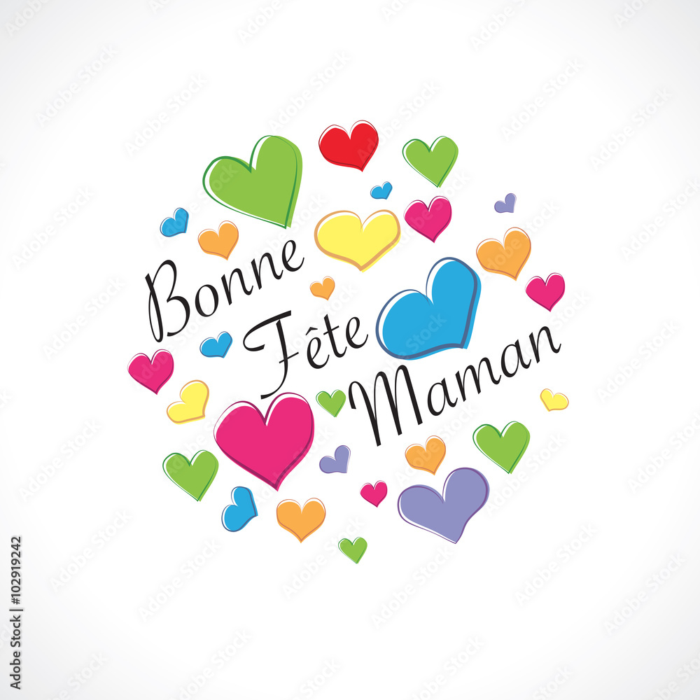 Bonne fête Maman-rond central