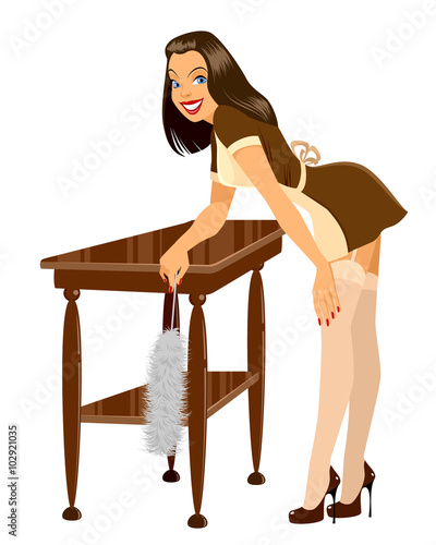 Maid cleaning