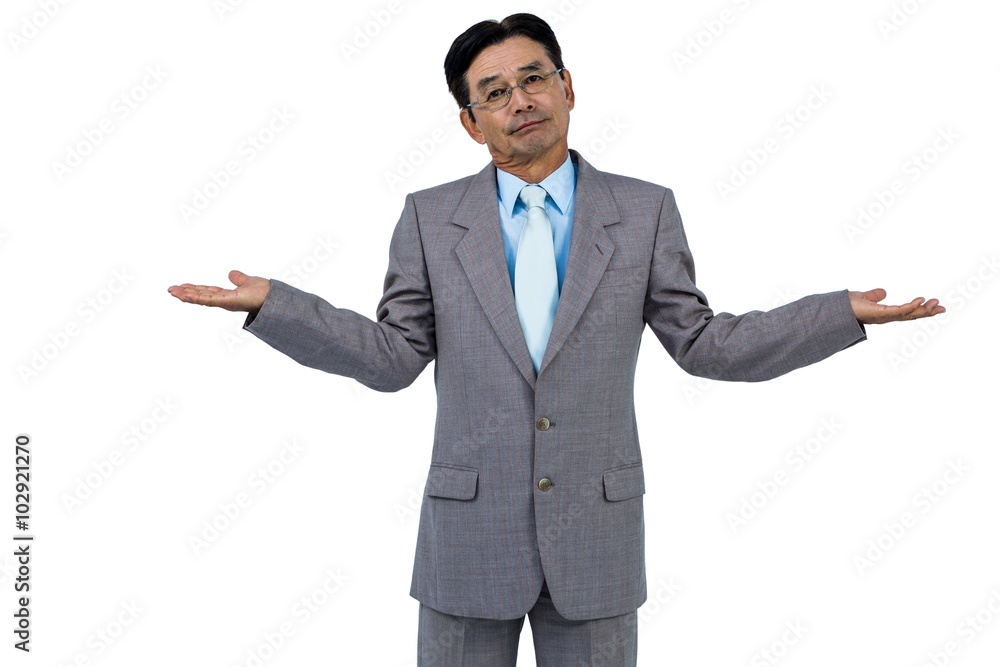 Businessman doing hand gesture Businessman doing hand gesture