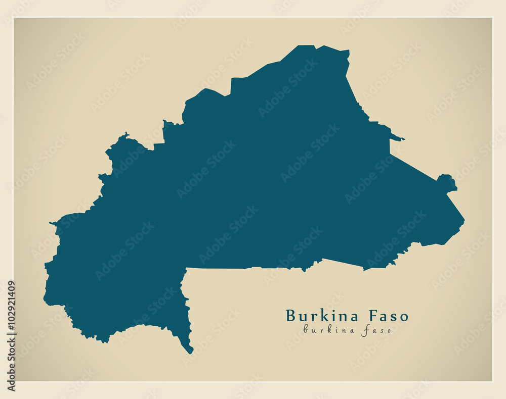 Modern Map - Burkina Faso BF