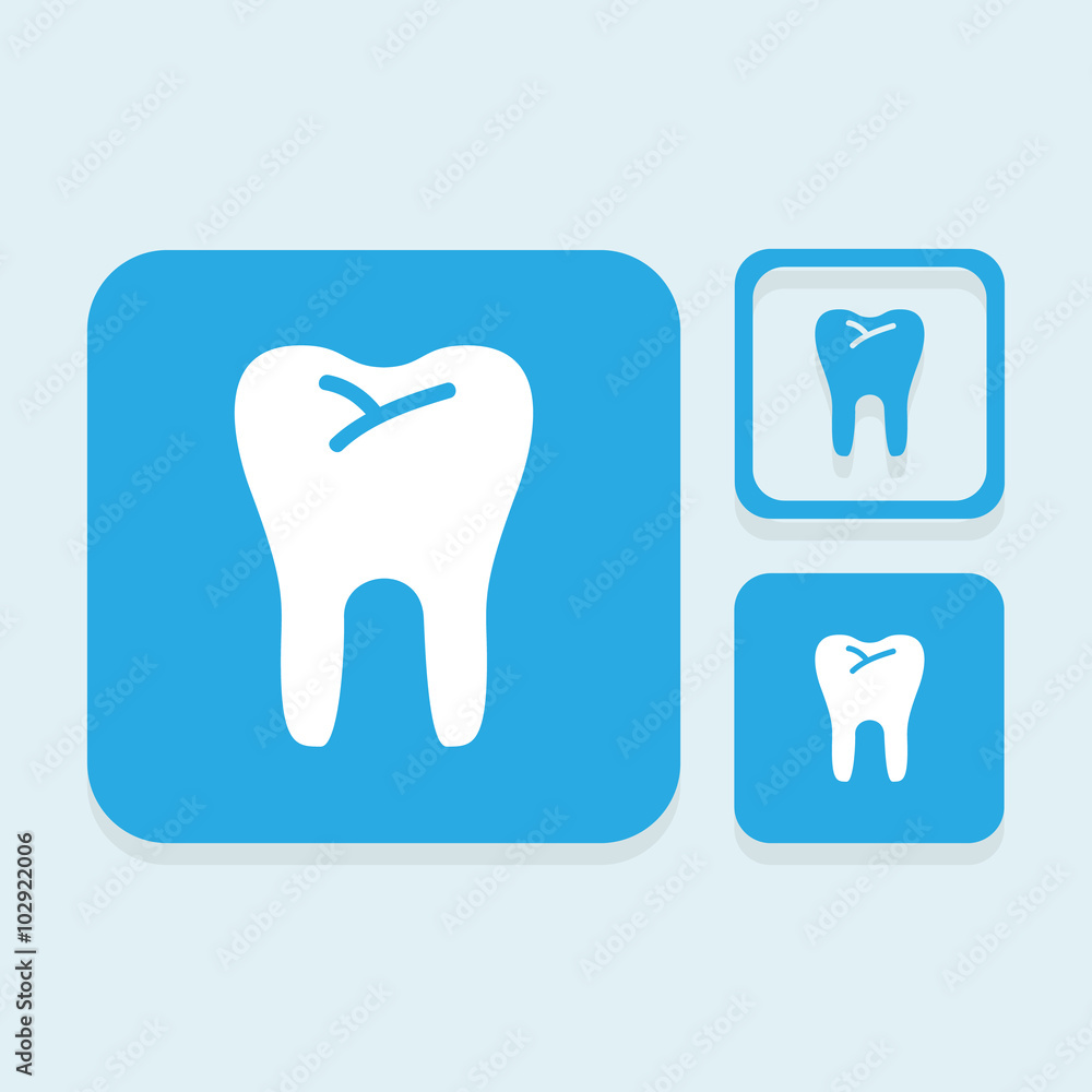 Tooth in Square Icons Vector EPS10, Great for any use. Tooth in Square Icons Vector EPS10, Great for any use.