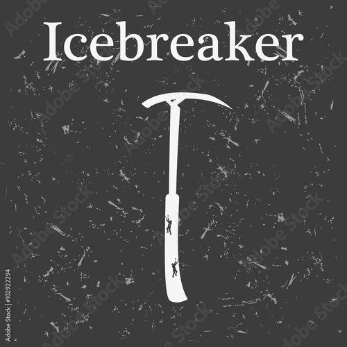 Logo icebreaker on a stylish background