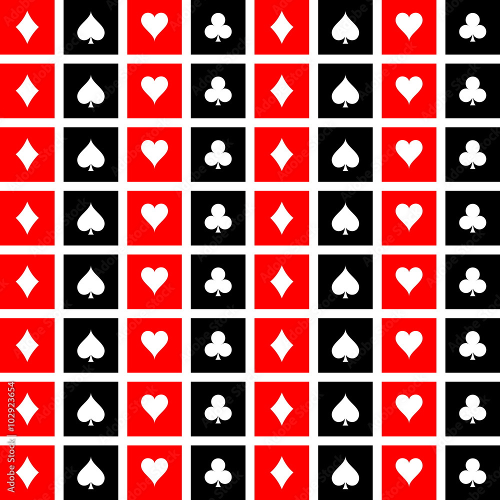 Playing Cards Suits Pattern Background Vector EPS10, Great for any use. Playing Cards Suits Pattern Background Vector EPS10, Great for any use.