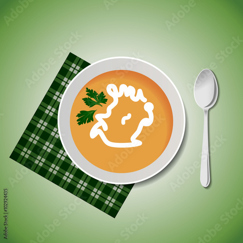 A bowl of soup