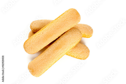 ladyfingers cookies isolated on white