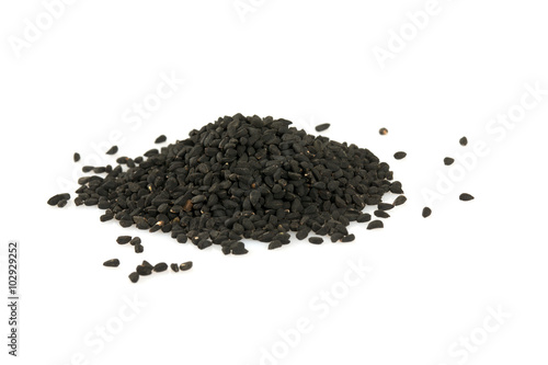 black cumin isolated on white background