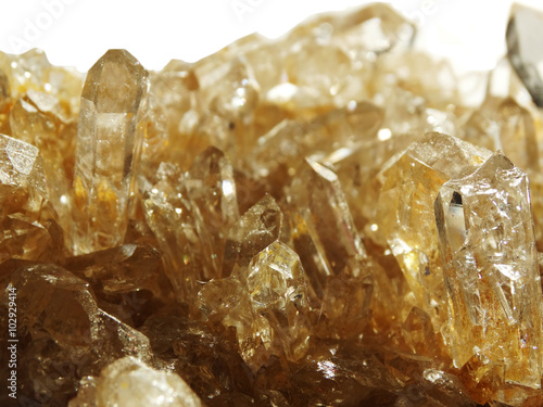 Obraz na płótnie citrine geode geological crystals w salonie