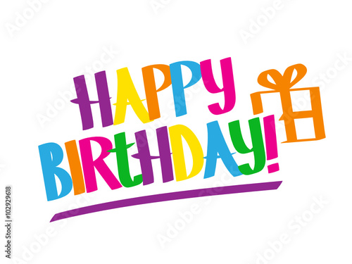 HAPPY BIRTHDAY Vector Graffiti Letters Card 