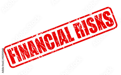 FINANCIAL RISKS red stamp text