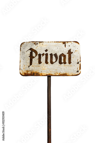 Schild Privat