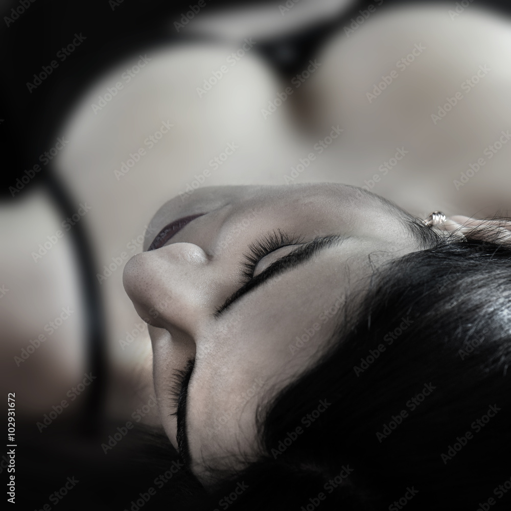 Naklejka premium Indian Woman Sleeping