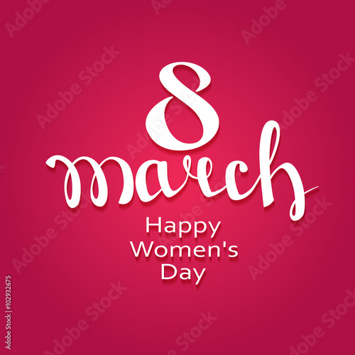 March 8 greeting card. Background vector template