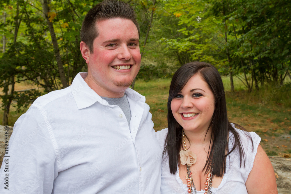 Engaged Couple Portrait Outdoors Engaged Couple Portrait Outdoors