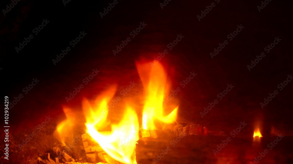Fire - slow motion. Fire - slow motion.