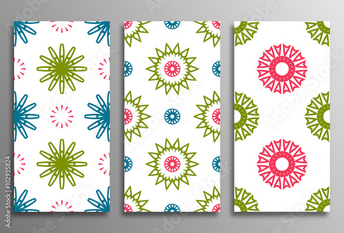 Set Vintage universal different seamless eastern Patterns
