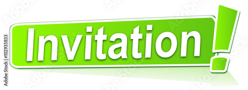 invitation sur étiquette verte