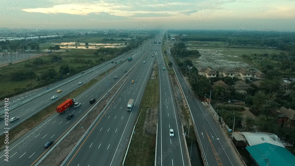 aerial view of traffic express way in bangkok thailand aerial view of traffic express way in bangkok thailand