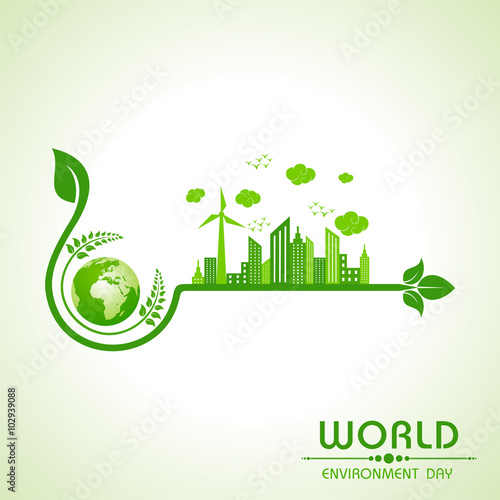 world environment day greeting design stock vector