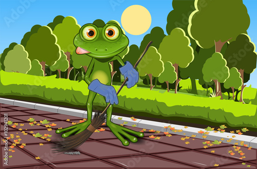 Frog sweeping track