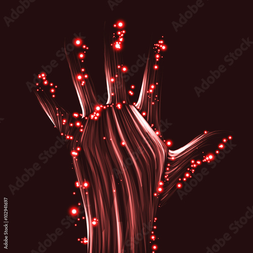 Abstract light hand