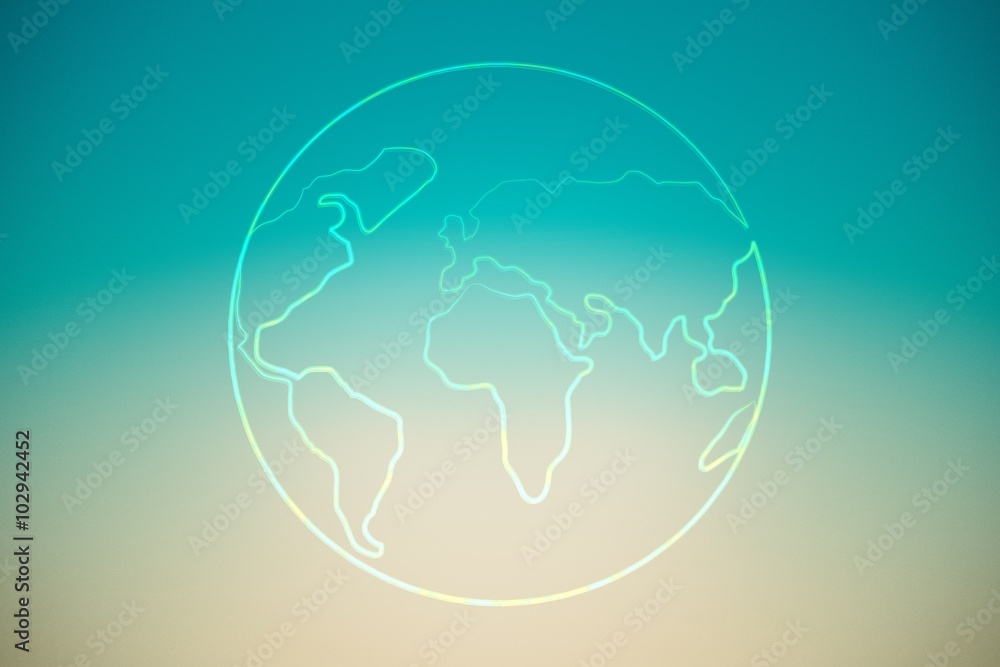 Obraz premium Composite image of globe shape