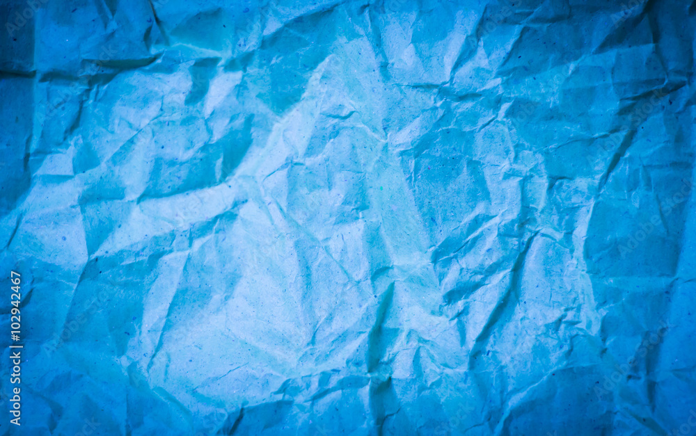 blue tint recycled paper crumble texture background with vignett Stock ...