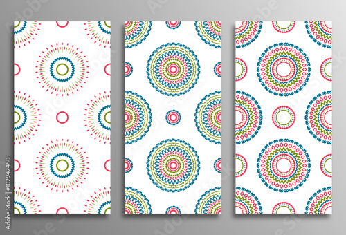 Set vintage universal different seamless eastern patterns