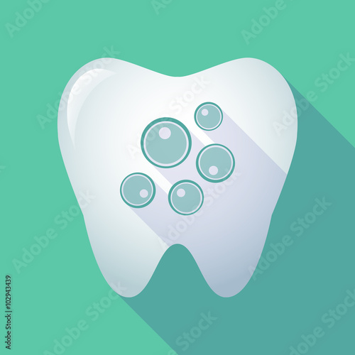 long shadow tooth icon with oocytes