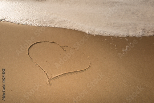 Love and a Heart on the beach.