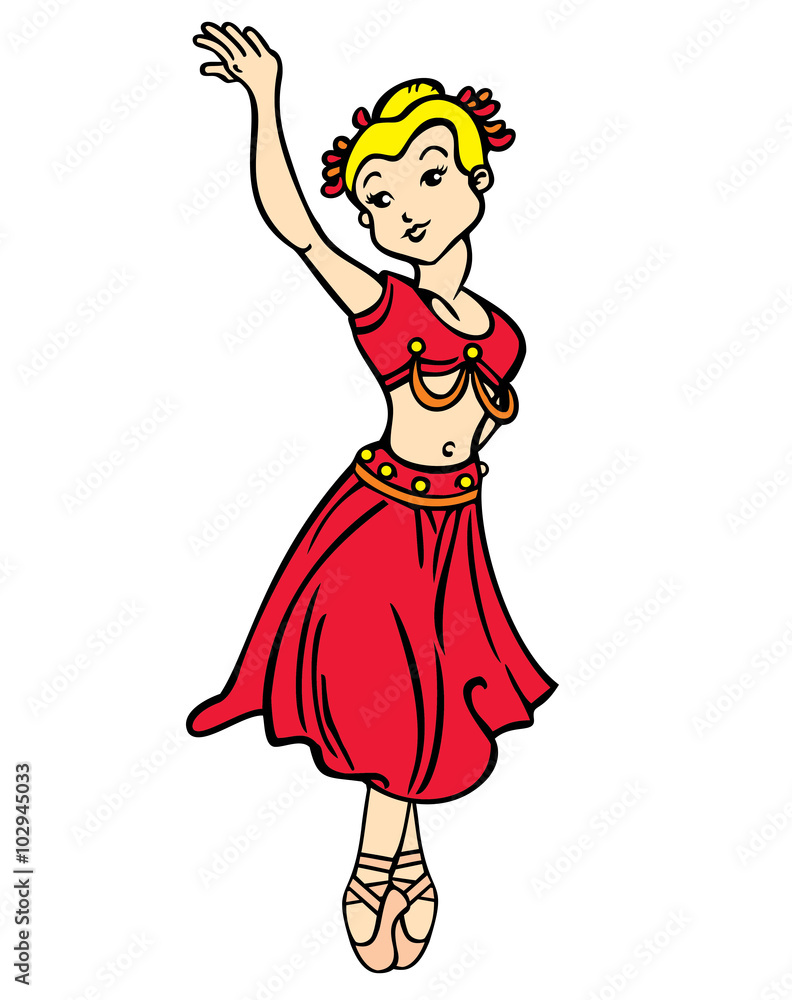 Blonde Ballerina illustration Blonde Ballerina illustration