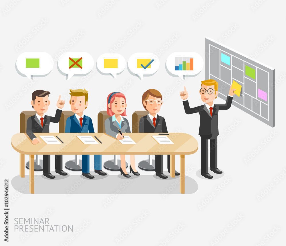 usiness meeting with speech bubble template. usiness meeting with speech bubble template.