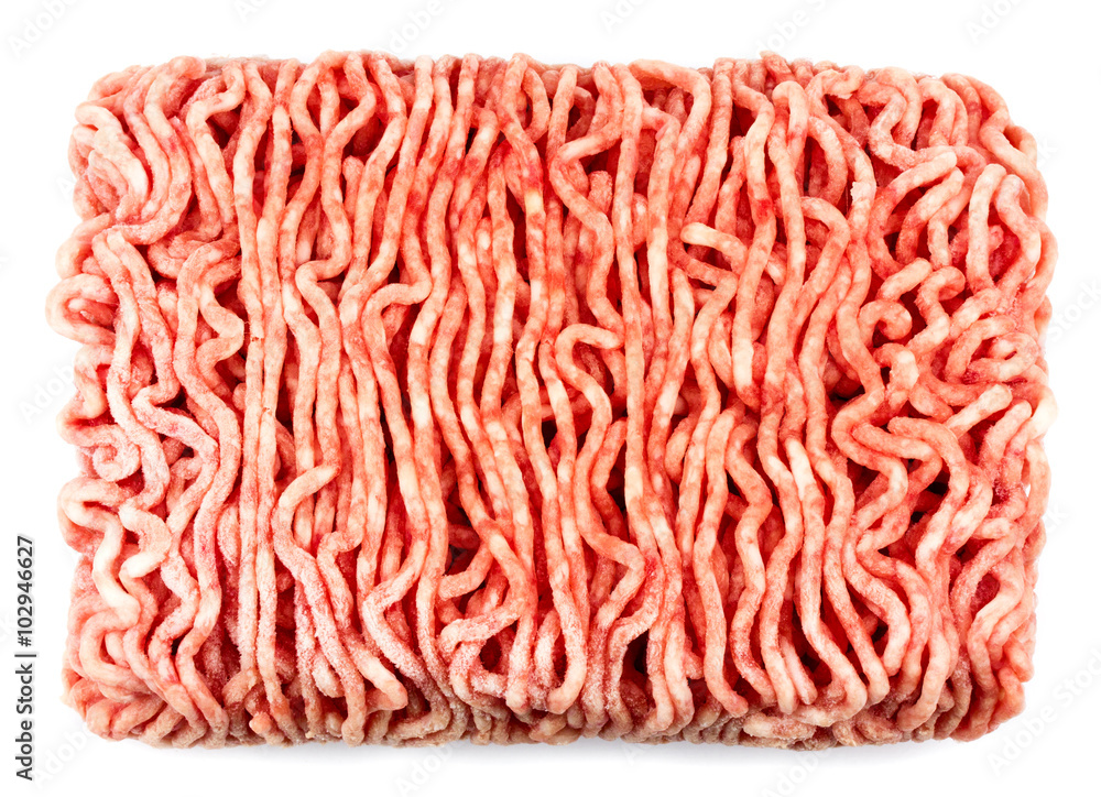 Pork mince isolated on a white background! Pork mince isolated on a white background!