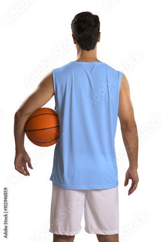 Professional Argentine basketball player with ball.