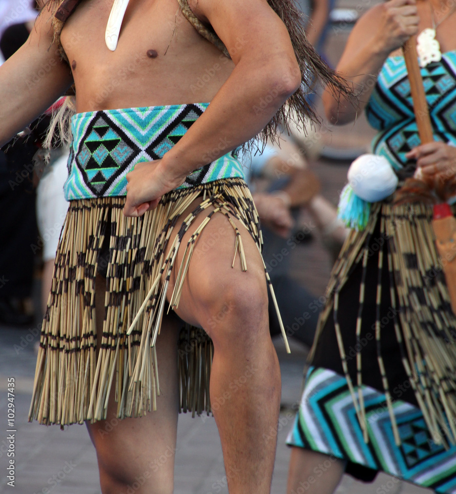 Naklejka premium Danza tradicional de Nueva Zelanda