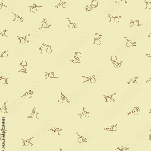 fitness seamless pattern