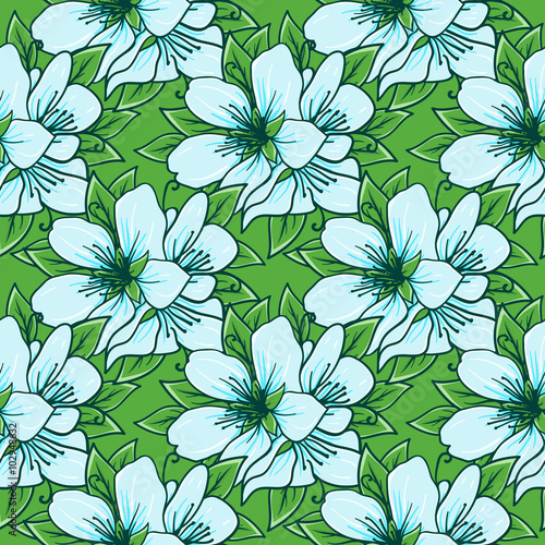 Spring Floral Seamless Vector Pattern 02