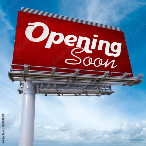 Opening soon billboard