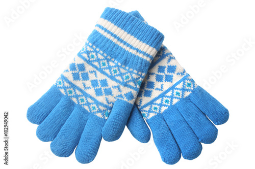Принти на полотні Warm woolen knitted gloves