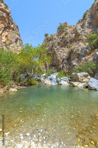 Preveli river in Crete, Greece © inbulb1