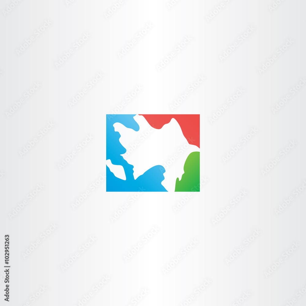 azerbaijan map icon logo vector azerbaijan map icon logo vector