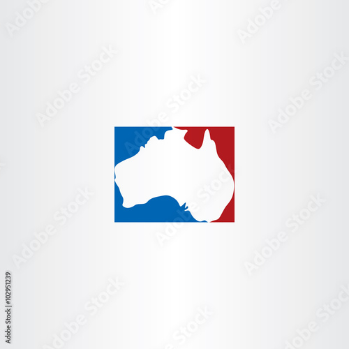 australia logo map vector icon