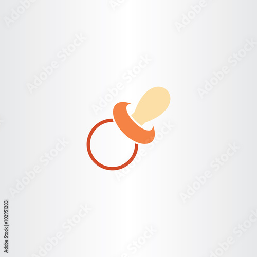 baby nipple logo vector icon