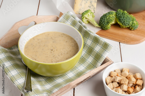 Canvas Print Broccoli and Stilton Soup