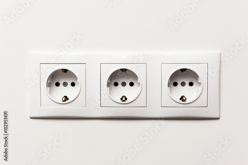 Triple electrical socket.