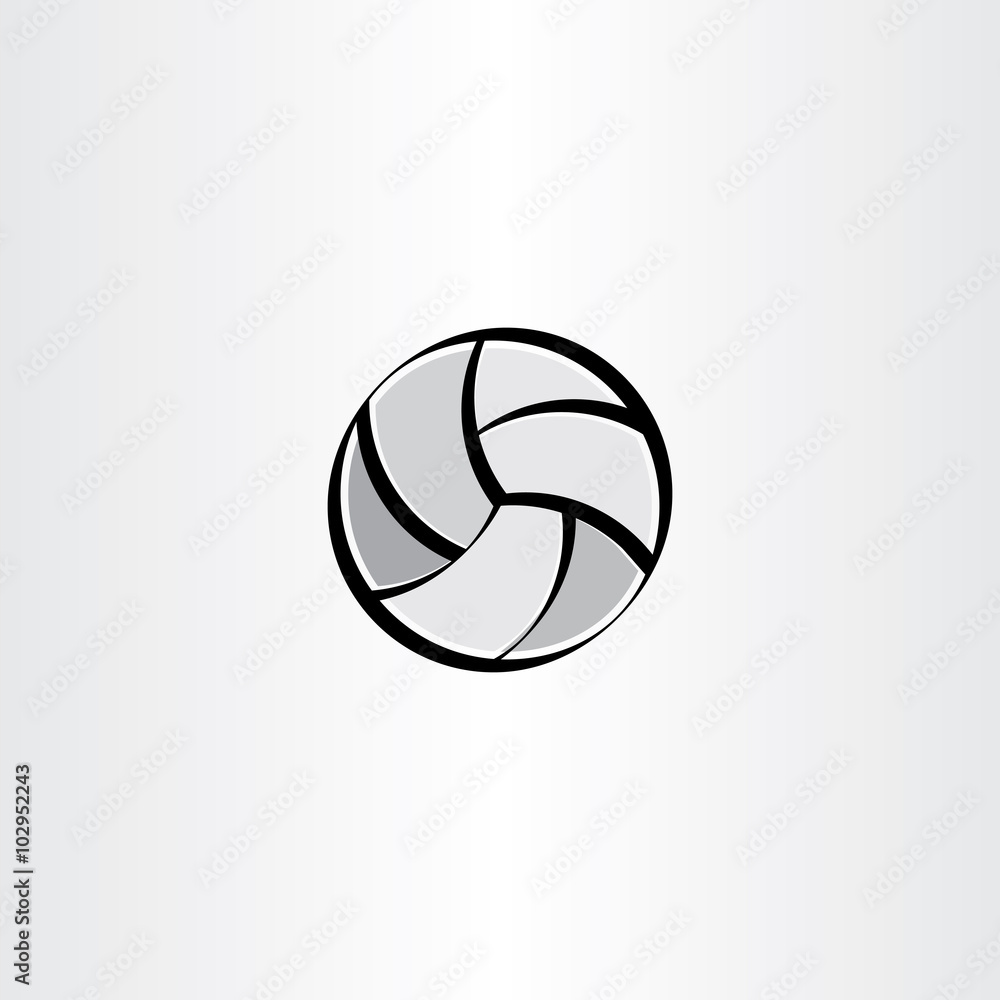 stylised volleyball icon vector stylised volleyball icon vector