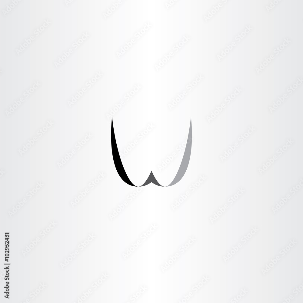 w letter black logo w vector w letter black logo w vector