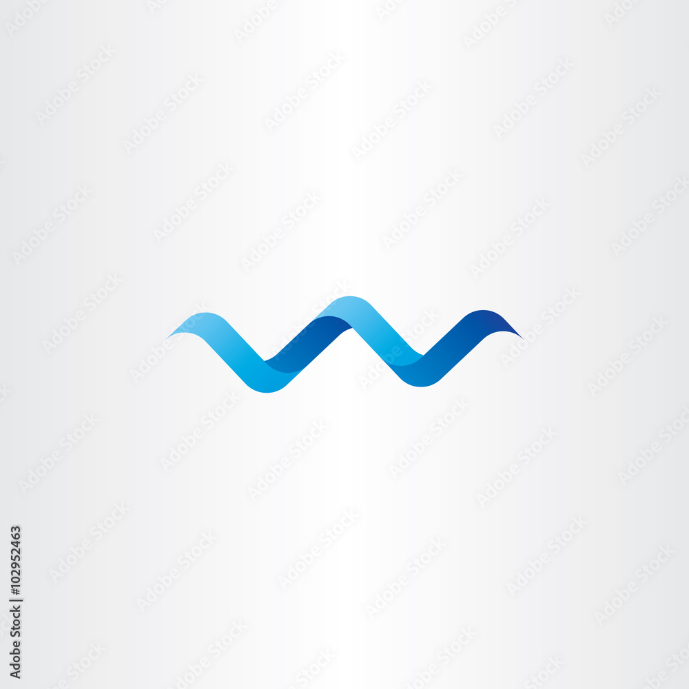 water wave spiral letter w vector logo icon Stock Vector | Adobe Stock