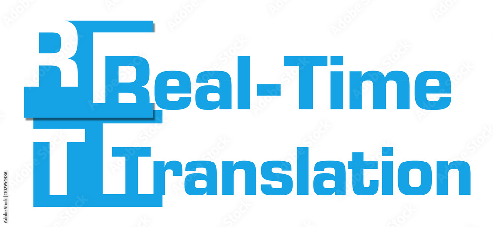 Real-Time Translation Abstract Blue Stripes 